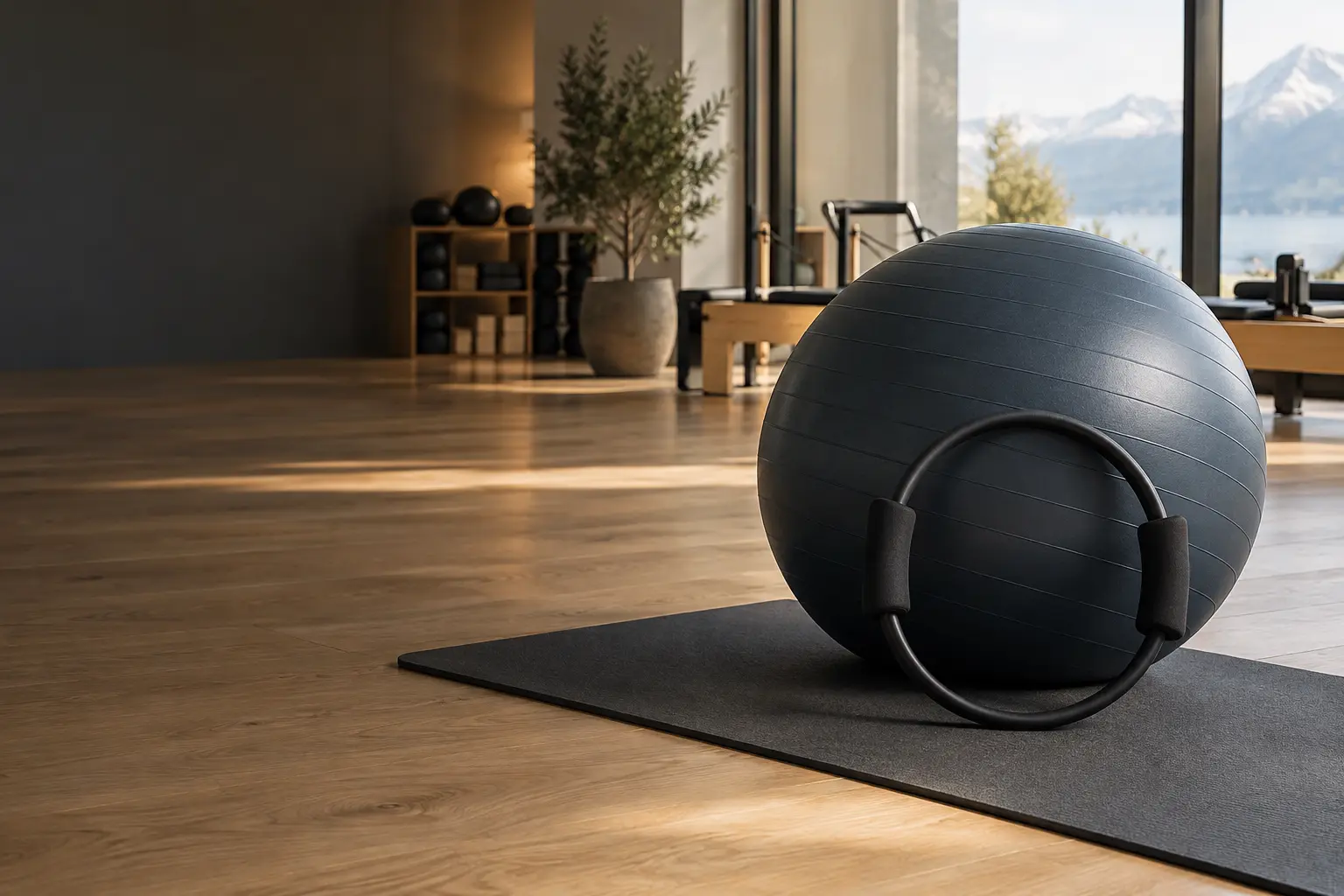 Fitball e Pilates Circle in uno studio di movimento